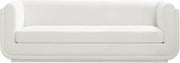 Kimora 86.5" Linen Textured Fabric Upholstered Sofa in Cream - 151Cream-S
