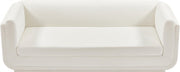 Kimora 86.5" Linen Textured Fabric Upholstered Sofa in Cream - 151Cream-S