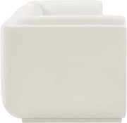 Kimora 86.5" Linen Textured Fabric Upholstered Sofa in Cream - 151Cream-S