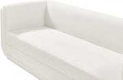 Kimora 86.5" Linen Textured Fabric Upholstered Sofa in Cream - 151Cream-S