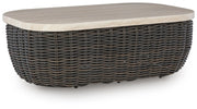 Kimora Beige/Dark Brown Outdoor Coffee Table - P711-701