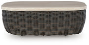 Kimora Beige/Dark Brown Outdoor Coffee Table - P711-701