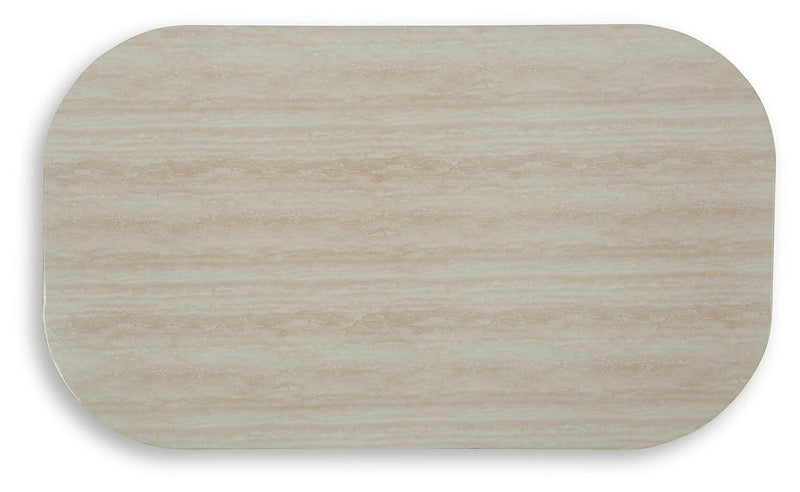 Kimora Beige/Dark Brown Outdoor Coffee Table - P711-701
