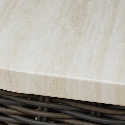 Kimora Beige/Dark Brown Outdoor Coffee Table - P711-701