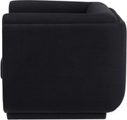 Kimora Linen Textured Fabric Upholstered Chair in Black - 151Black-C