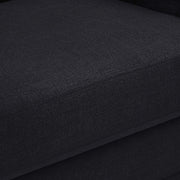 Kimora Linen Textured Fabric Upholstered Chair in Black - 151Black-C