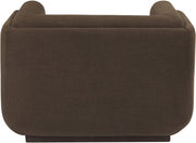 Kimora Linen Textured Fabric Upholstered Chair in Brown - 151Brown-C