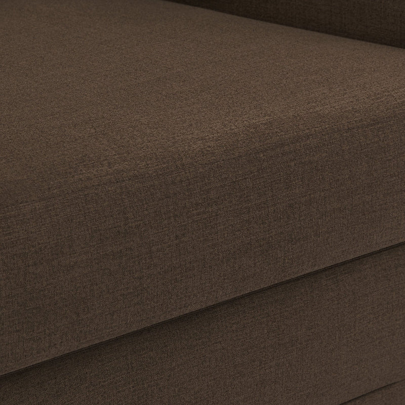 Kimora Linen Textured Fabric Upholstered Chair in Brown - 151Brown-C