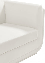 Kimora Linen Textured Fabric Upholstered Chair in Cream - 151Cream-C