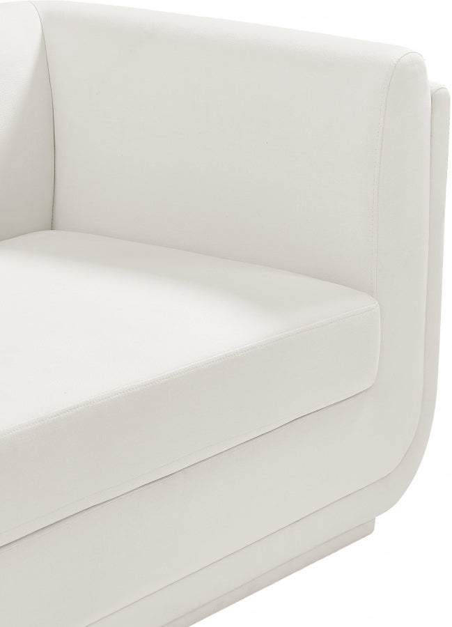 Kimora Linen Textured Fabric Upholstered Chair in Cream - 151Cream-C