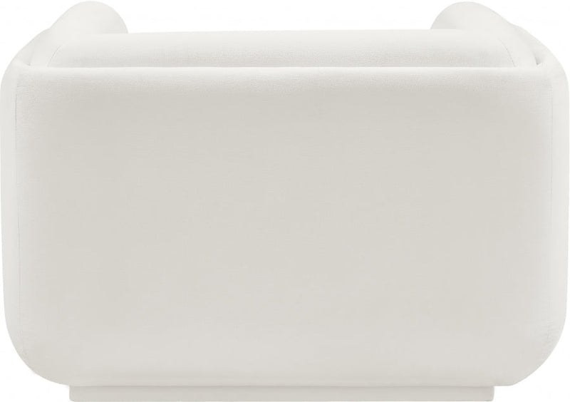 Kimora Linen Textured Fabric Upholstered Chair in Cream - 151Cream-C