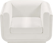 Kimora Linen Textured Fabric Upholstered Chair in Cream - 151Cream-C