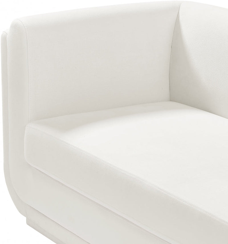 Kimora Linen Textured Fabric Upholstered Chair in Cream - 151Cream-C