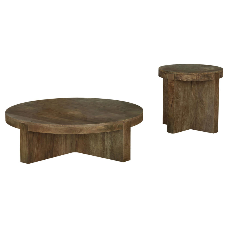 Kinkaid 2-piece Solid Wood Coffee and End Table Set Brown - 710138-S2
