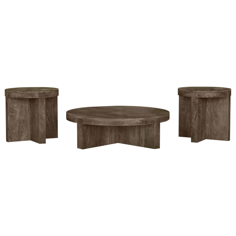 Kinkaid 3-piece Solid Wood Coffee and End Table Set Brown - 710138-S3