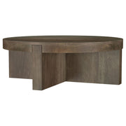 Kinkaid Round Solid Mango Wood Coffee Table Brown - 710138