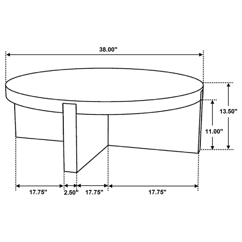 Kinkaid Round Solid Mango Wood Coffee Table Brown - 710138