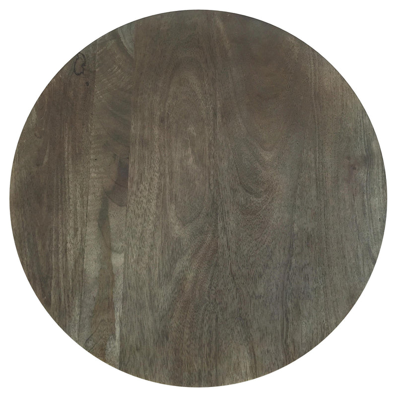Kinkaid Round Solid Mango Wood End Table Brown - 710137