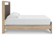 Kinlanni King Upholstered Platform Bed, Dresser and Chest in Tan - PKG023901