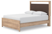 Kinlanni Queen Upholstered Panel Bed, Dresser and Mirror - PCB1360B13