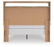 Kinlanni Queen Upholstered Panel Bed, Dresser and Mirror - PCB1360B7
