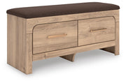 Kinlanni Tan/Brown Bedroom Storage Bench - PCB1360-09