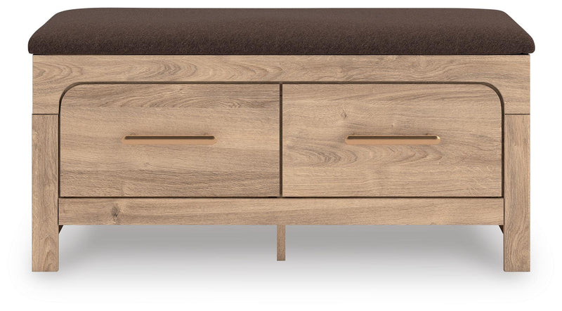 Kinlanni Tan/Brown Bedroom Storage Bench - PCB1360-09