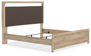 Kinlanni Tan King Upholstered Panel Bed - PCB1360B15