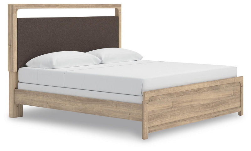 Kinlanni Tan King Upholstered Panel Bed - PCB1360B15