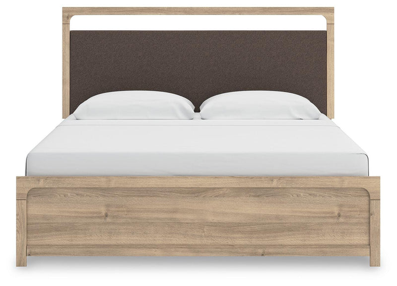 Kinlanni Tan King Upholstered Panel Bed - PCB1360B15