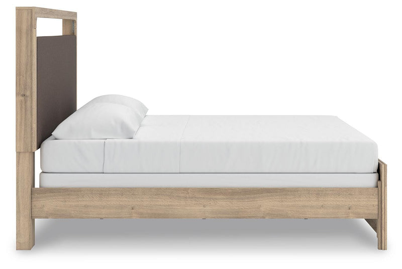 Kinlanni Tan King Upholstered Panel Bed - PCB1360B15