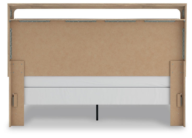 Kinlanni Tan King Upholstered Panel Bed - PCB1360B15
