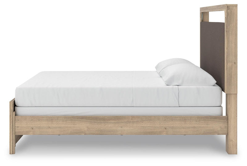 Kinlanni Tan King Upholstered Panel Bed - PCB1360B15