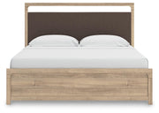 Kinlanni Tan King Upholstered Platform Bed - PCB1360B16