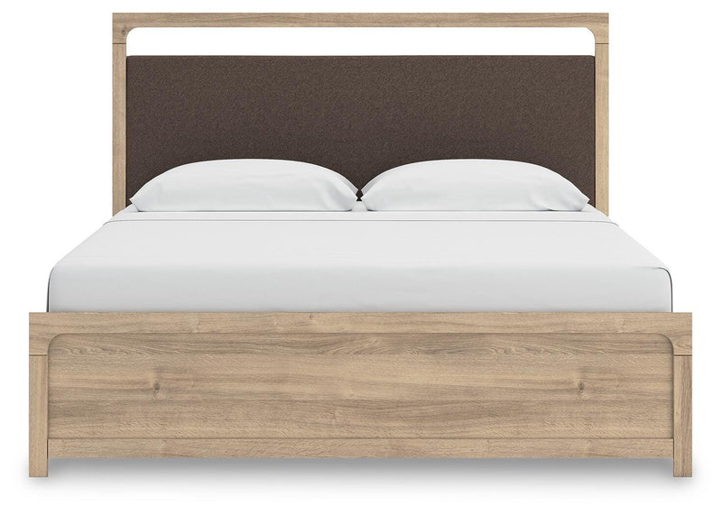 Kinlanni Tan King Upholstered Platform Bed - PCB1360B16