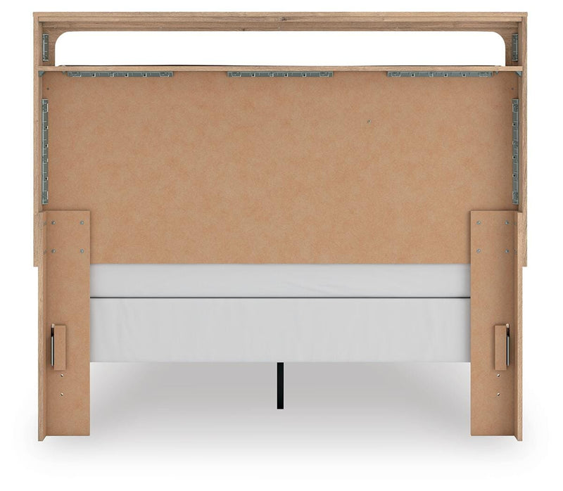 Kinlanni Tan Queen Upholstered Panel Bed - PCB1360B4
