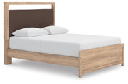 Kinlanni Tan Queen Upholstered Platform Bed - PCB1360B10