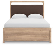 Kinlanni Tan Queen Upholstered Platform Bed - PCB1360B10