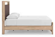 Kinlanni Tan Queen Upholstered Platform Bed - PCB1360B10