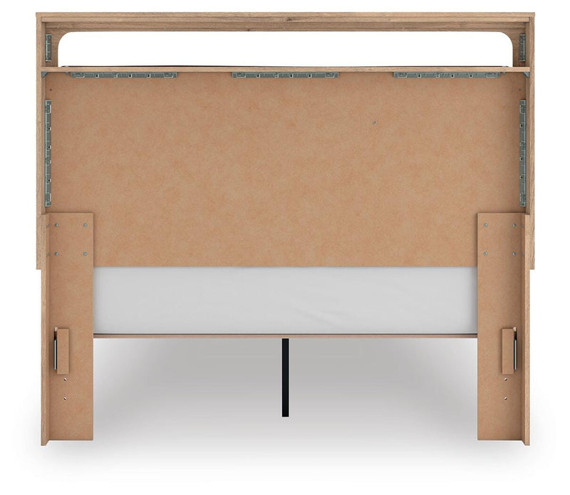 Kinlanni Tan Queen Upholstered Platform Bed - PCB1360B10