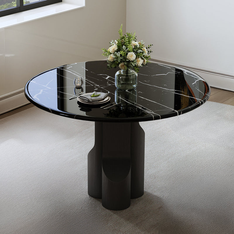 Kinton Round Dining Table w/Natural Marble Top - DN04795