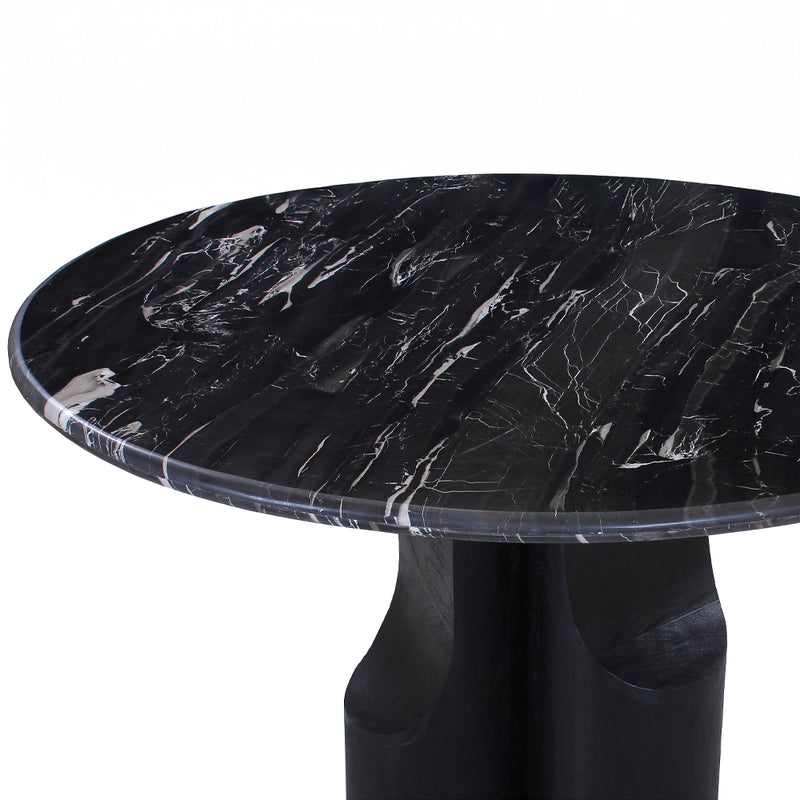 Kinton Round Dining Table w/Natural Marble Top - DN04795