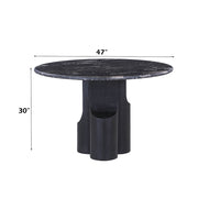 Kinton Round Dining Table w/Natural Marble Top - DN04795