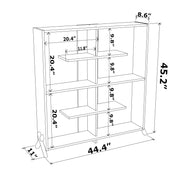 Kipp Bookcase in Walnut-White - 710-KIP-BC-RF170201