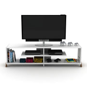 Kipp Tv Stand Walnut-White in Walnut-White - 720-KIP-TV-RF170101