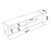 Kipp Tv Stand Walnut-White in Walnut-White - 720-KIP-TV-RF170101