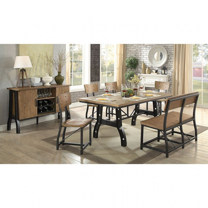 Kirstin Rustic Oak/Black Server - CM3573SV