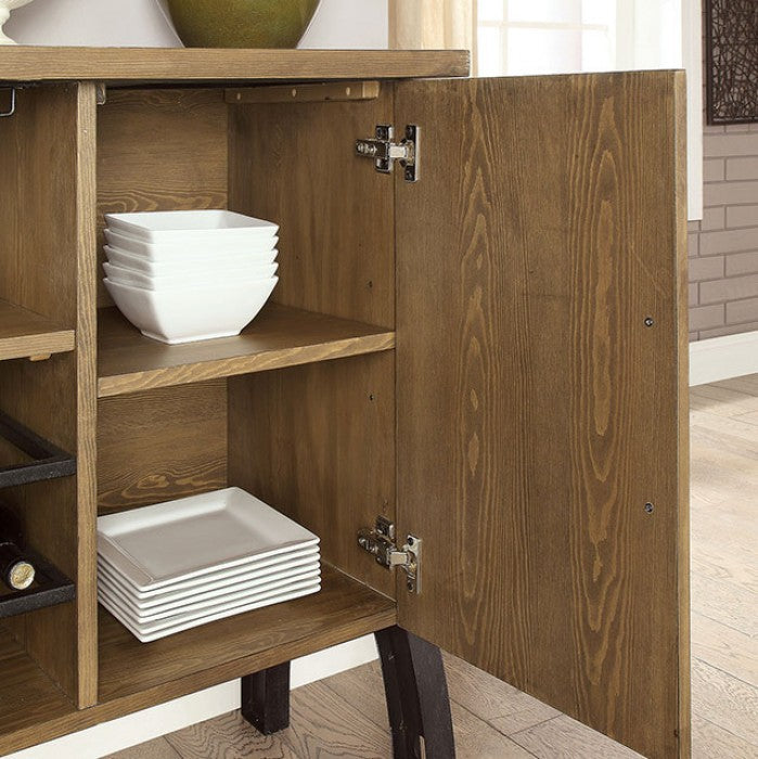 Kirstin Rustic Oak/Black Server - CM3573SV