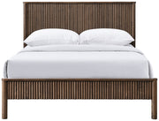 Kivo Solid Wood Full Bed in Brown - KivoBrown-F