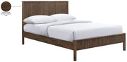 Kivo Solid Wood Full Bed in Brown - KivoBrown-F